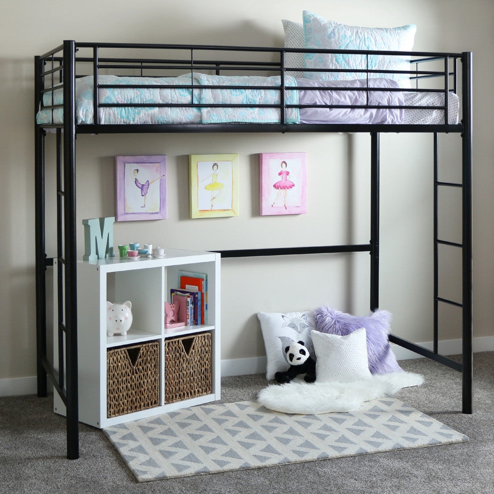 Sanders Twin Size Loft Bed Black