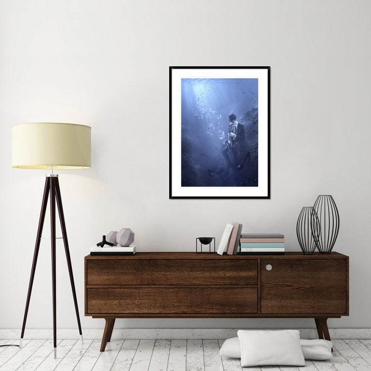 "Blues" Framed Digital Print by Christophe Kiciak, 33x44"