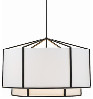 Crystorama Lighting Group CAR-9209 Carlyn 6 Light 28"W Drum - Black