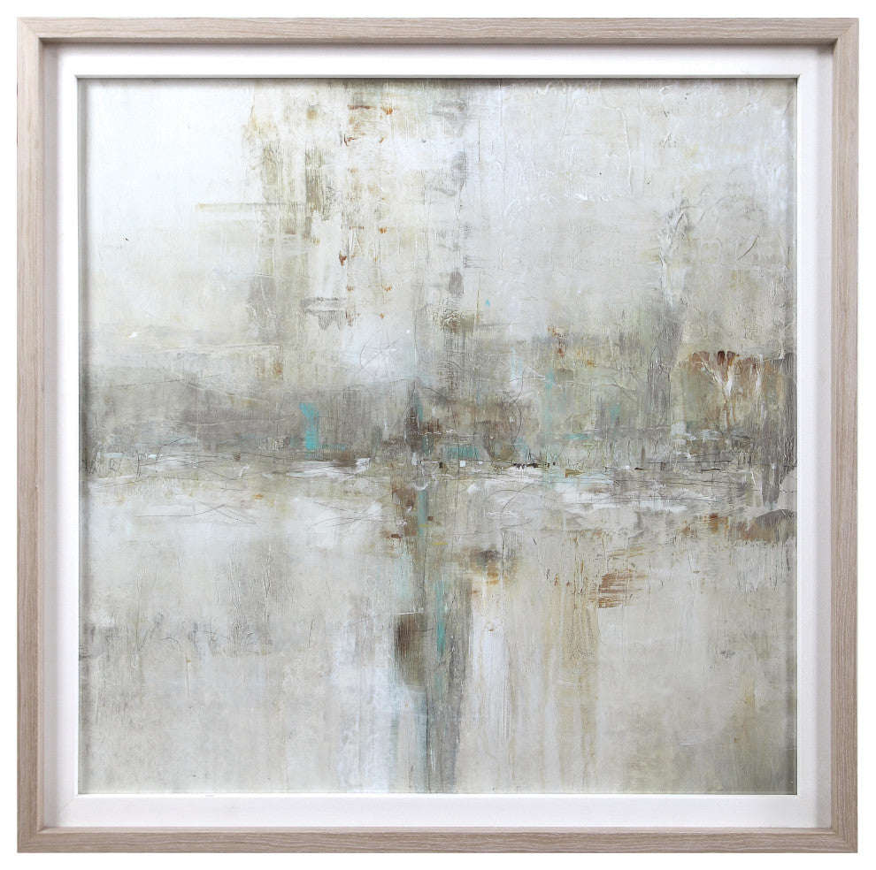 Uttermost Essence Modern MDF Wood and Paper Abstract Framed Print in Gray