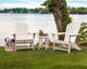 Yacht Club Shellback 3-Piece Adirondack Set, Classic White