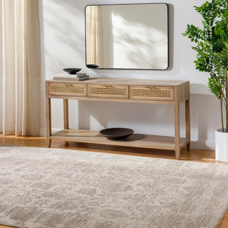 Surya Masterpiece MPC-2301 Machine Woven Area Rug, Cream, 5'3" x 5'3"