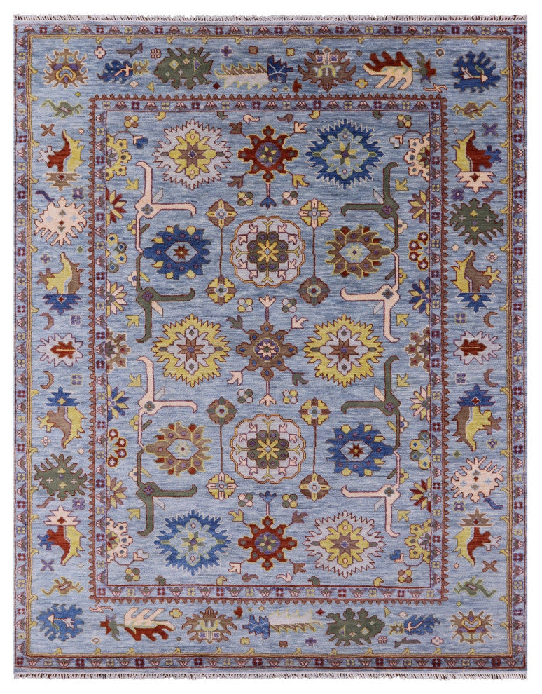 Hand Knotted Turkish Oushak Wool Rug 9' 3" X 11' 11" - Q13581