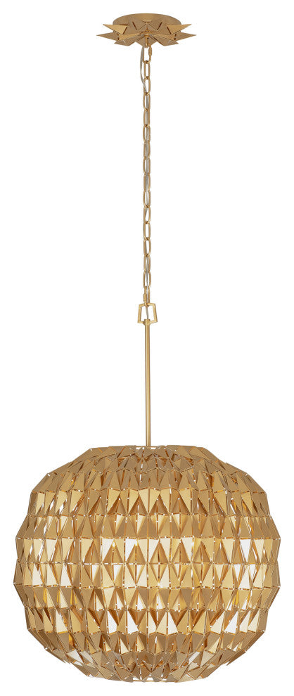 Varaluz-342P06FG-Six Light Pendant French Gold