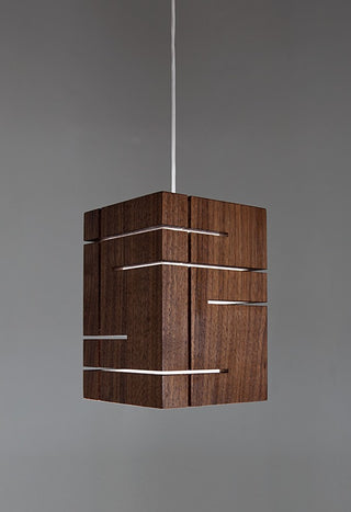 Claudo LED Pendant, Walnut