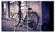 Classic Vintage City Bicycle, Landscape Canvas Wall Art, 48"x28", 4 Panels