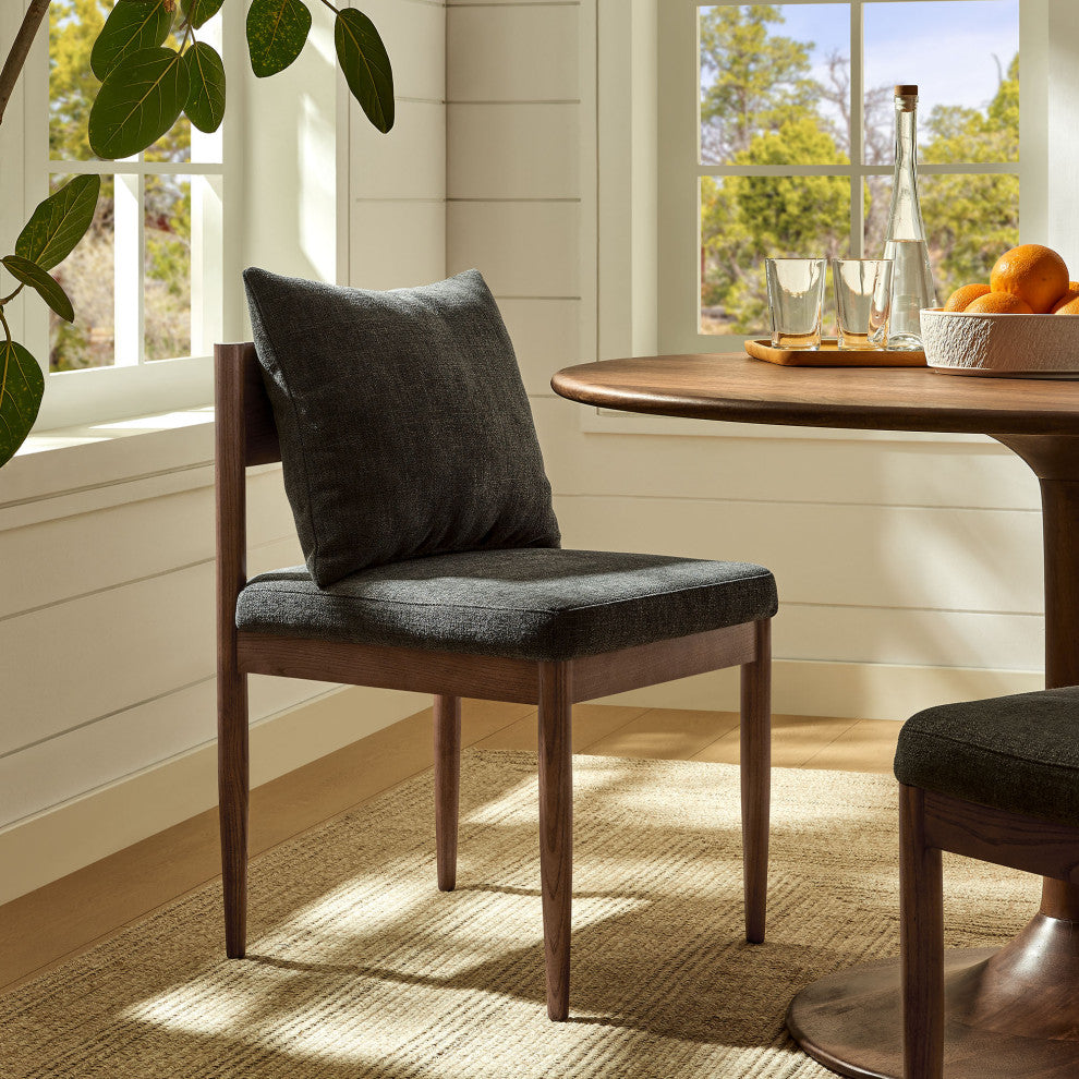 Remington Wood Dining Side Chair, Charcoal