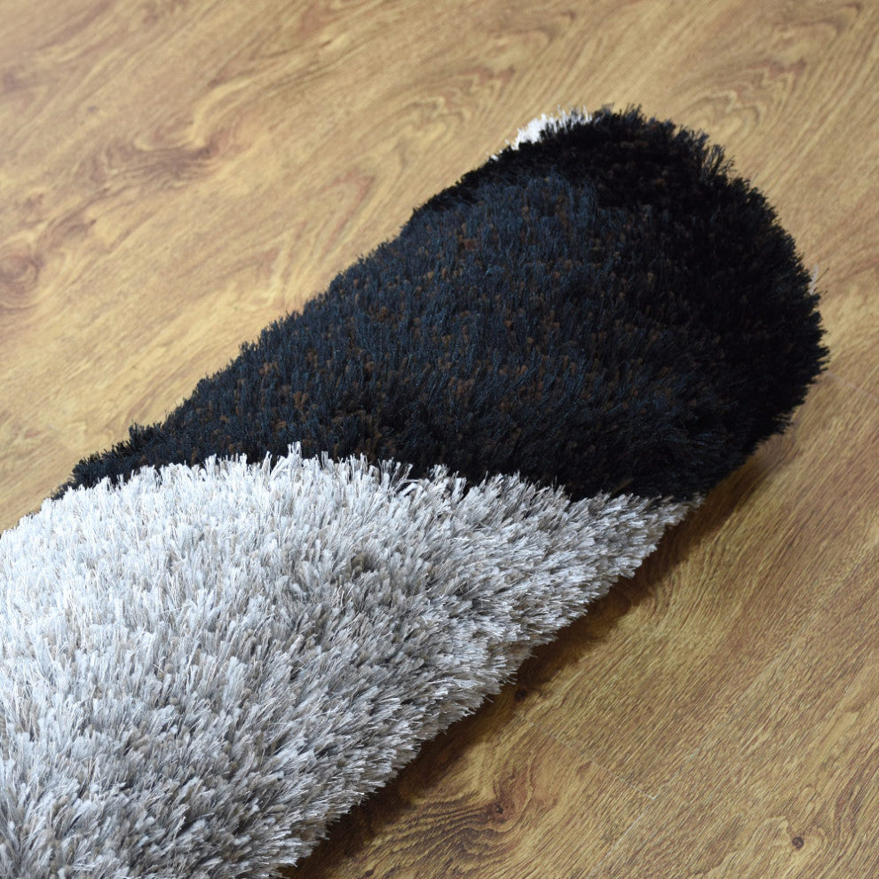 HAND TUFTED SHAG POLYESTER ECO-FRIENDLY AREA RUGS -Multicolor,Contemporary