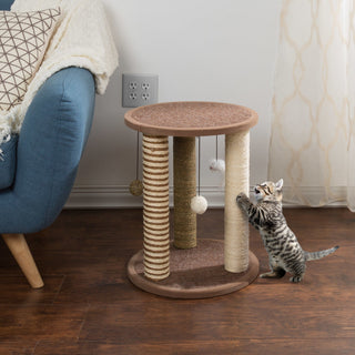 3-Piece Carpeted Large Cat Scratching Posts Set