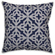 Navy and White Geo Quatrefoil 16x16 Throw Pillow Cover