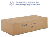 Kaiya Performance Velvet Sofa-Cognac