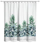 Snowy Winter Forest 71x74 Shower Curtain