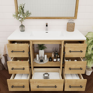 Victoria 48" Solid Wood Bath Vanity, Oak