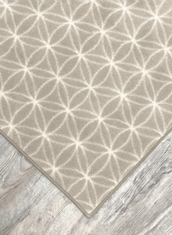 EYELET Soft Tactesse Nylon Area Rug with Anti-Stain Protection, Angora, Xl: 10'x12'