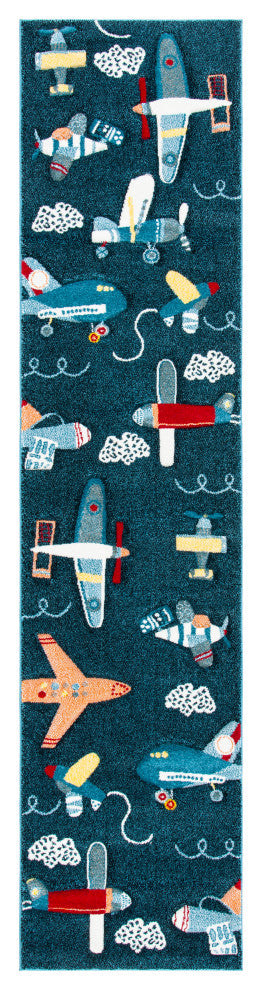 Safavieh Carousel Kids Collection CRK167N Rug, Navy/Ivory, 2'3" X 6'