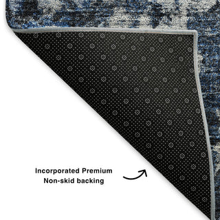 Premium Machine Washable Mayfield AMF651 Blue 9' x 12' Rug