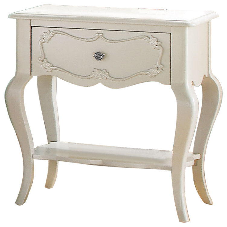 Edalene Nightstand, Pearl White