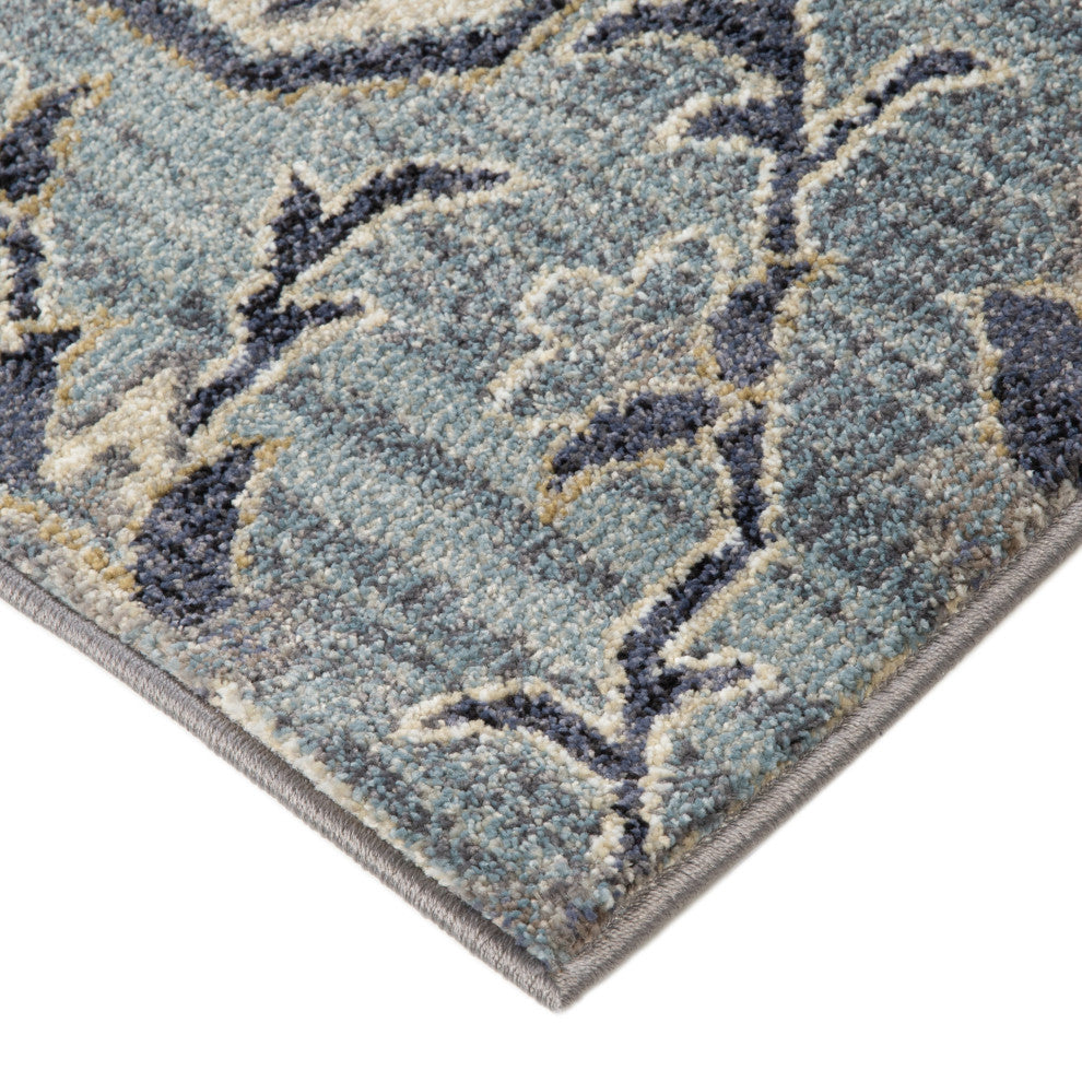 Jordan Eva Area Rug, Purple, 6'7" x 9', Medallion