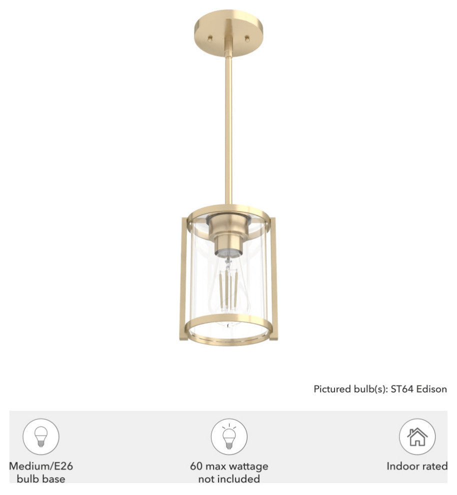Astwood Alturas Gold 1 Light Pendant Ceiling Light Fixture