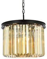 Elegant Lighting 1238D20-GT/RC Sydney 6 Light 20"W Crystal - Matte Black