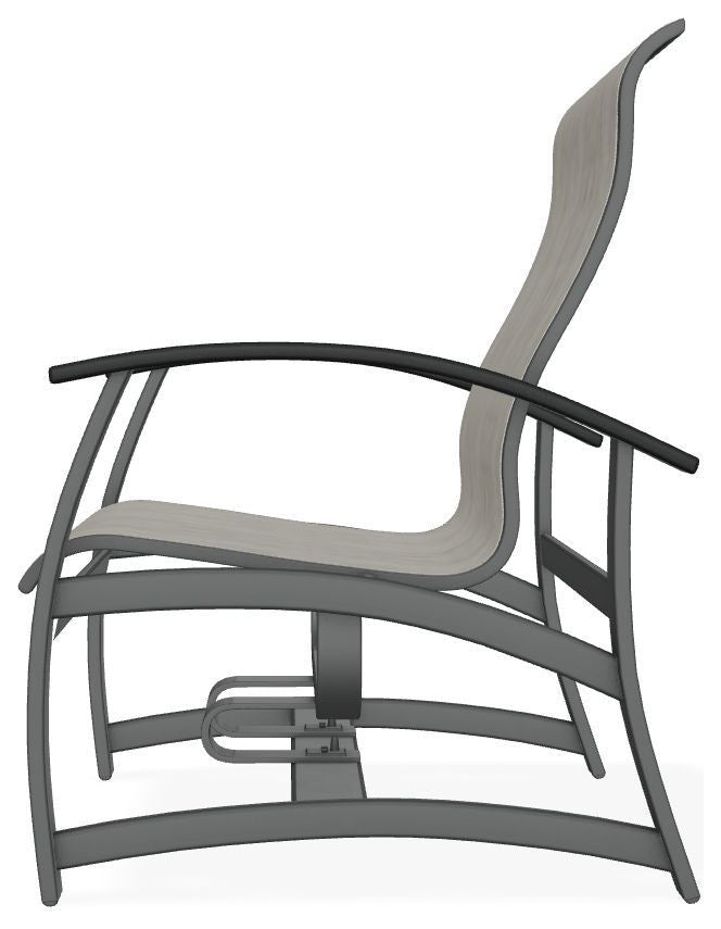 Belle Isle Sling Outdoor Hidden Motion Lounge Chair, Smoke/Graphite