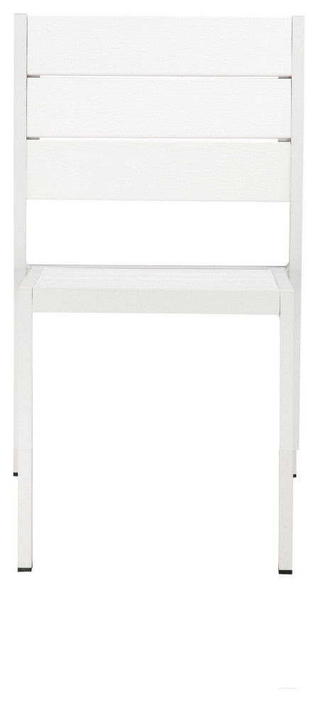 Benzara BM287841 4 Piece Armchairs and 2 Side Chairs Set, White Aluminum Frame