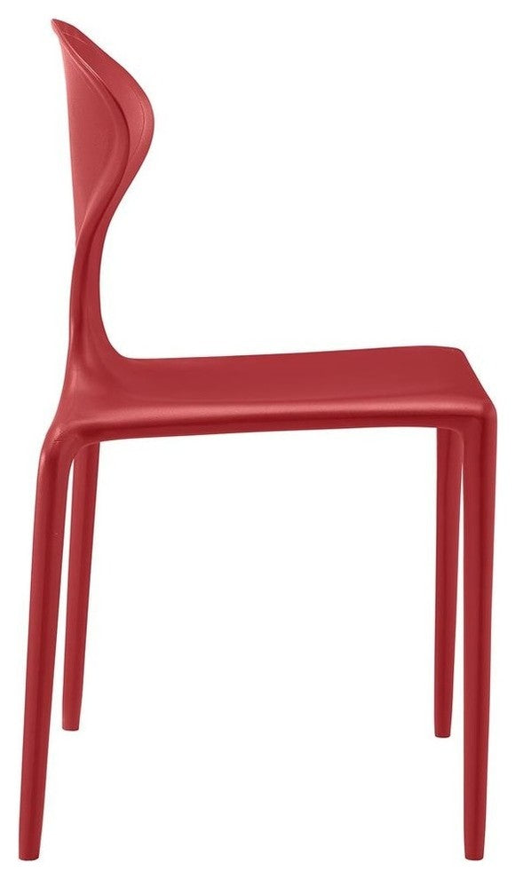 Modern Red Draw Dining Side Chair