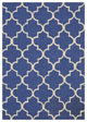 Hand-Tufted Wool Blue Traditional Trellis Moroccan Rug, 5'x8'