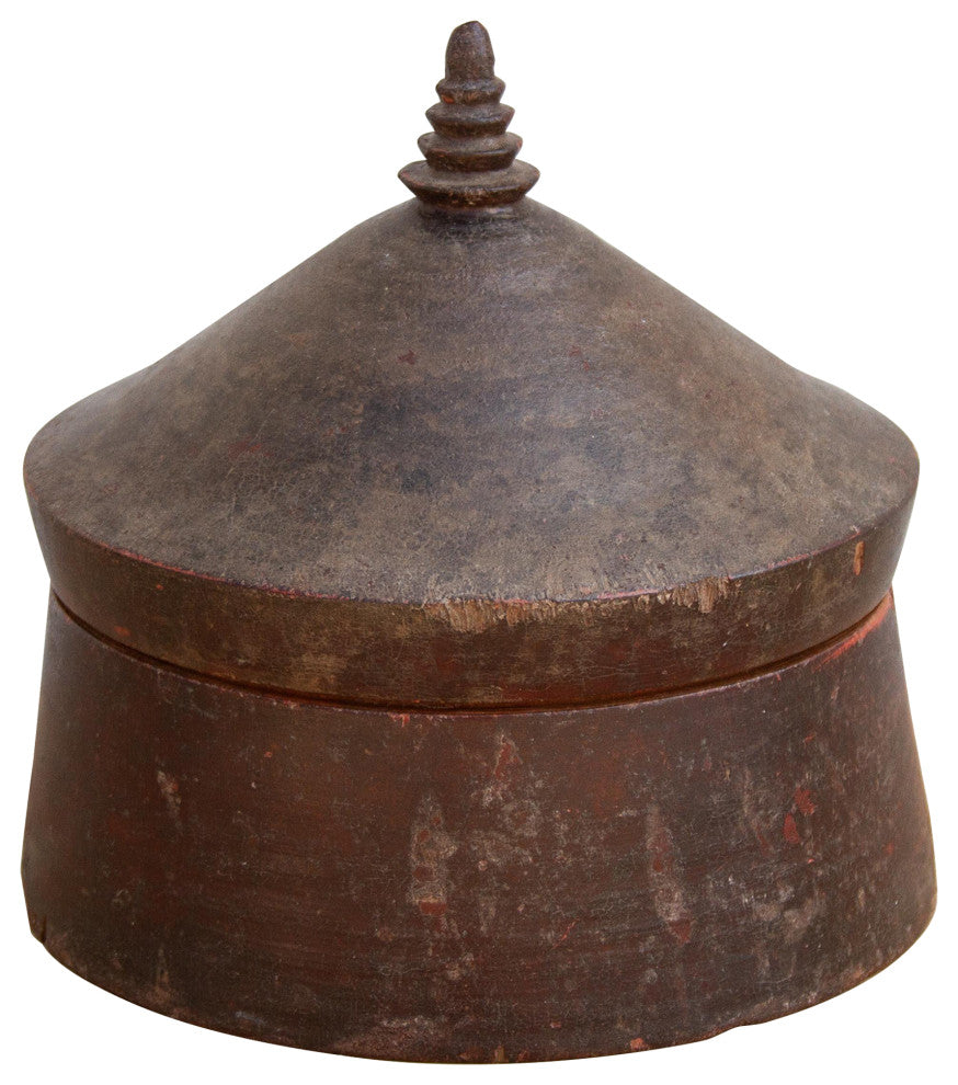 Charcoal Red Chanda Tikka Box