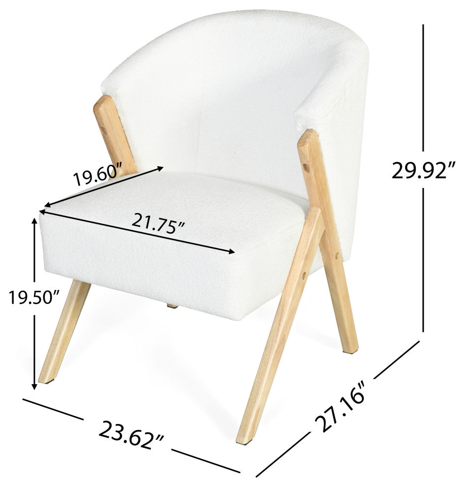 GDF Studio Cody Modern Design Accent Chair, White