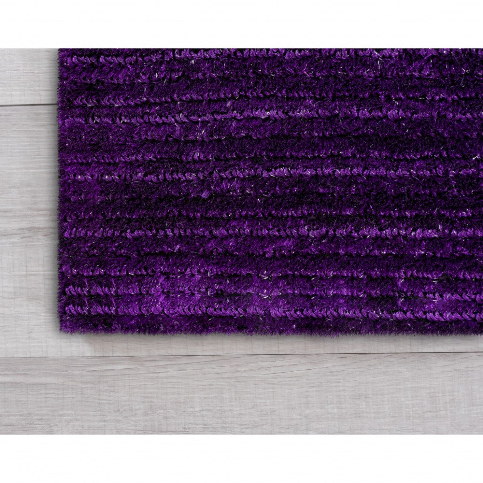 5" x 7" Eggplant Purple Modern Shimmery Area Rug