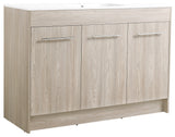 48 Inch Plywood Freestanding Bathroom Vanity With Resin Sink and Two Shelves