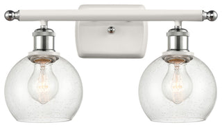 Innovations 516-2W-WPC-G124-6-LED 2 Light Vanity Light, White, Polished Chrome