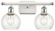 Innovations 516-2W-WPC-G124-6-LED 2 Light Vanity Light, White, Polished Chrome