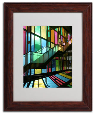 'Montreal Color' Matted Framed Canvas Art by Pierre Leclerc
