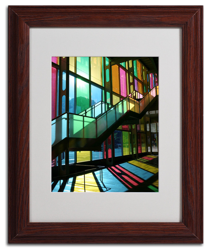 'Montreal Color' Matted Framed Canvas Art by Pierre Leclerc