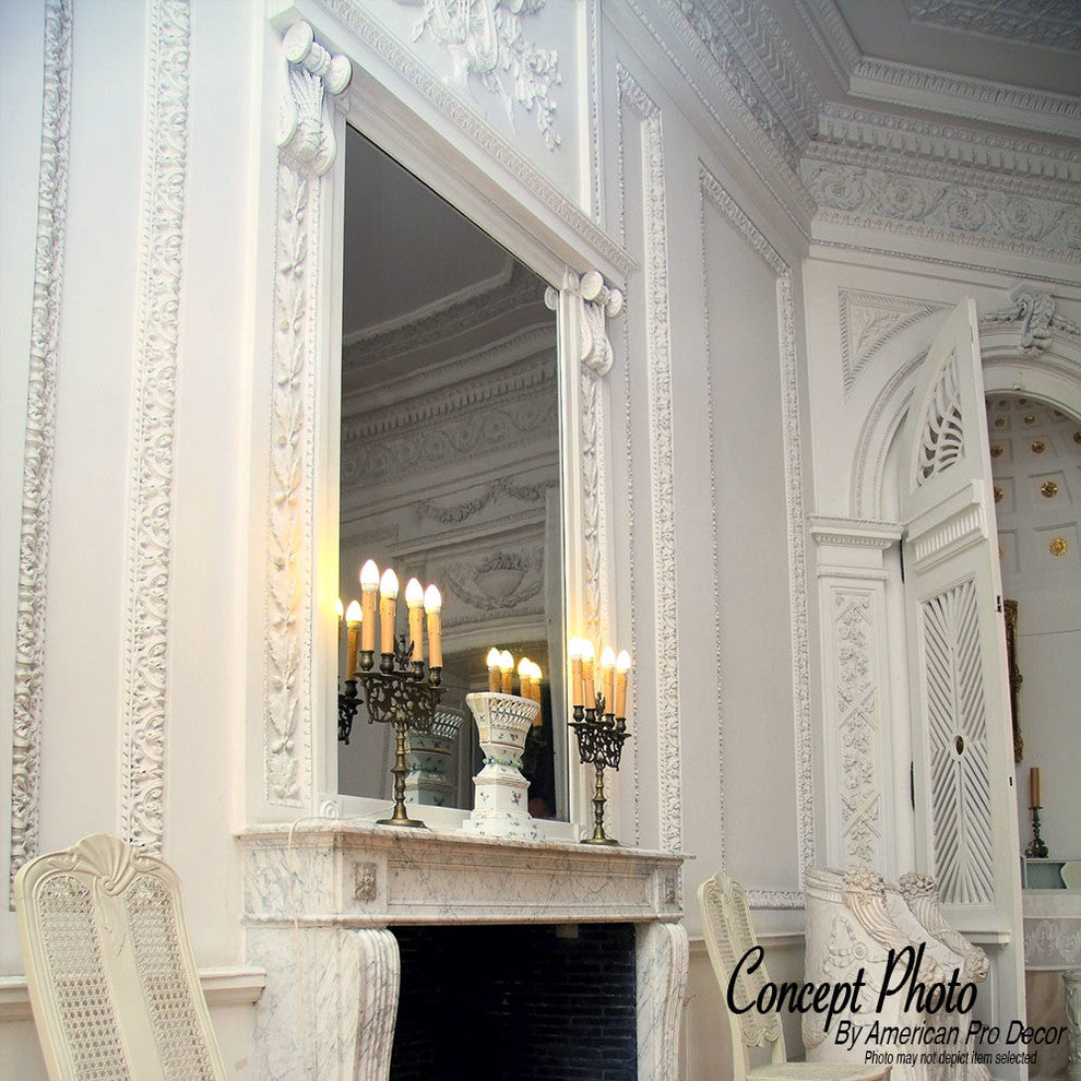 5" Face, Egg and Dart Barrel Polyurethane Crown Moulding, Outside Corner
