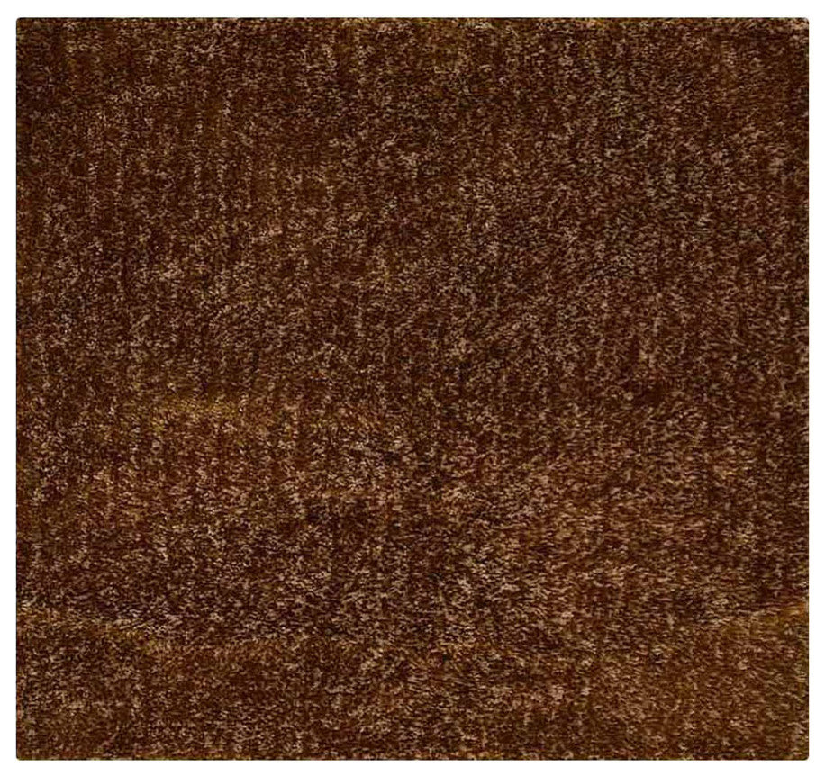 HAND TUFTED SHAG POLYESTER ECO-FRIENDLY AREA RUGS, Honey Color, Solid Design