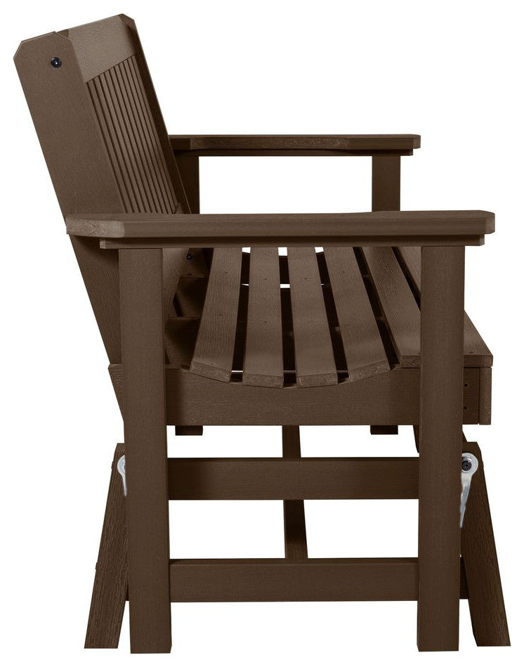 Lehigh Garden Gliding Bench 4', Weathered Acorn