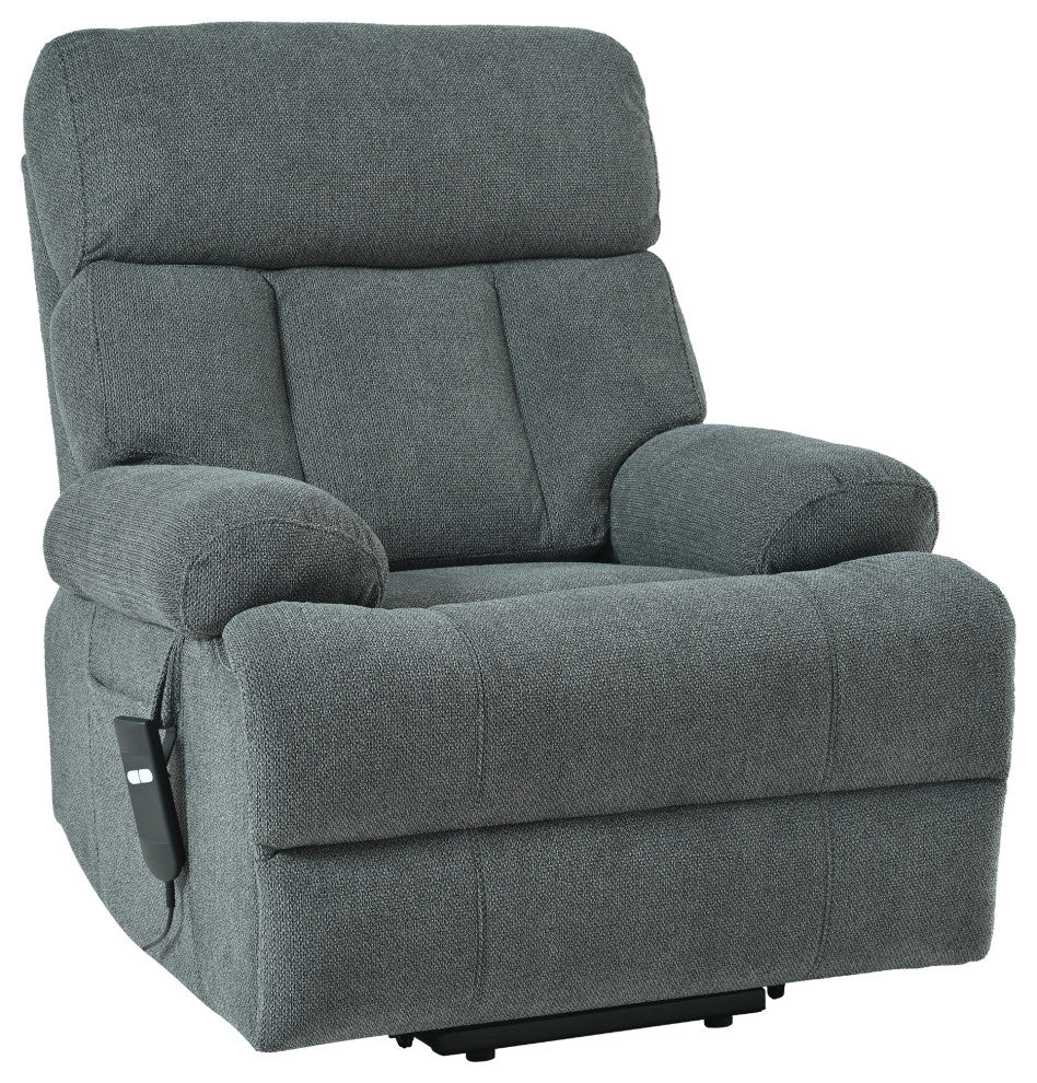 GDF Studio Oversized Power Lift Recliner Chair for Seniors, Remote Control, Dark Gray