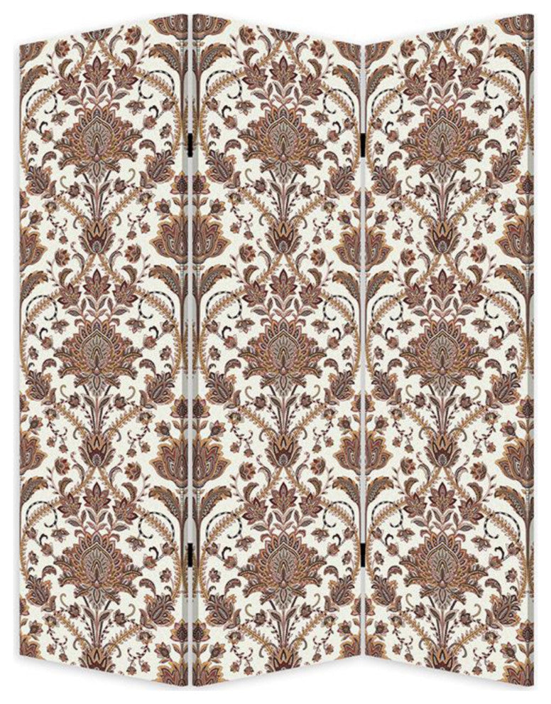 Vintage Green Baroque Three Panel Room Divider Screen