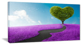 "Heart Tree" Abstract Digital Canvas Print, 32"x16"