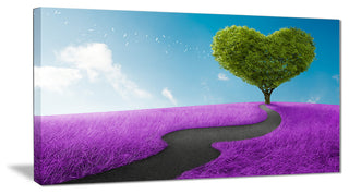 "Heart Tree" Abstract Digital Canvas Print, 32"x16"