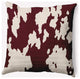 20" x 20" Moo Print Indoor/Outdoor Polyester Throw Pillow, Pomegranate