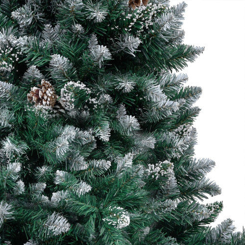 vidaXL Artificial Pre-lit Christmas Tree with Ball Set and Pinecones Xmas Tree