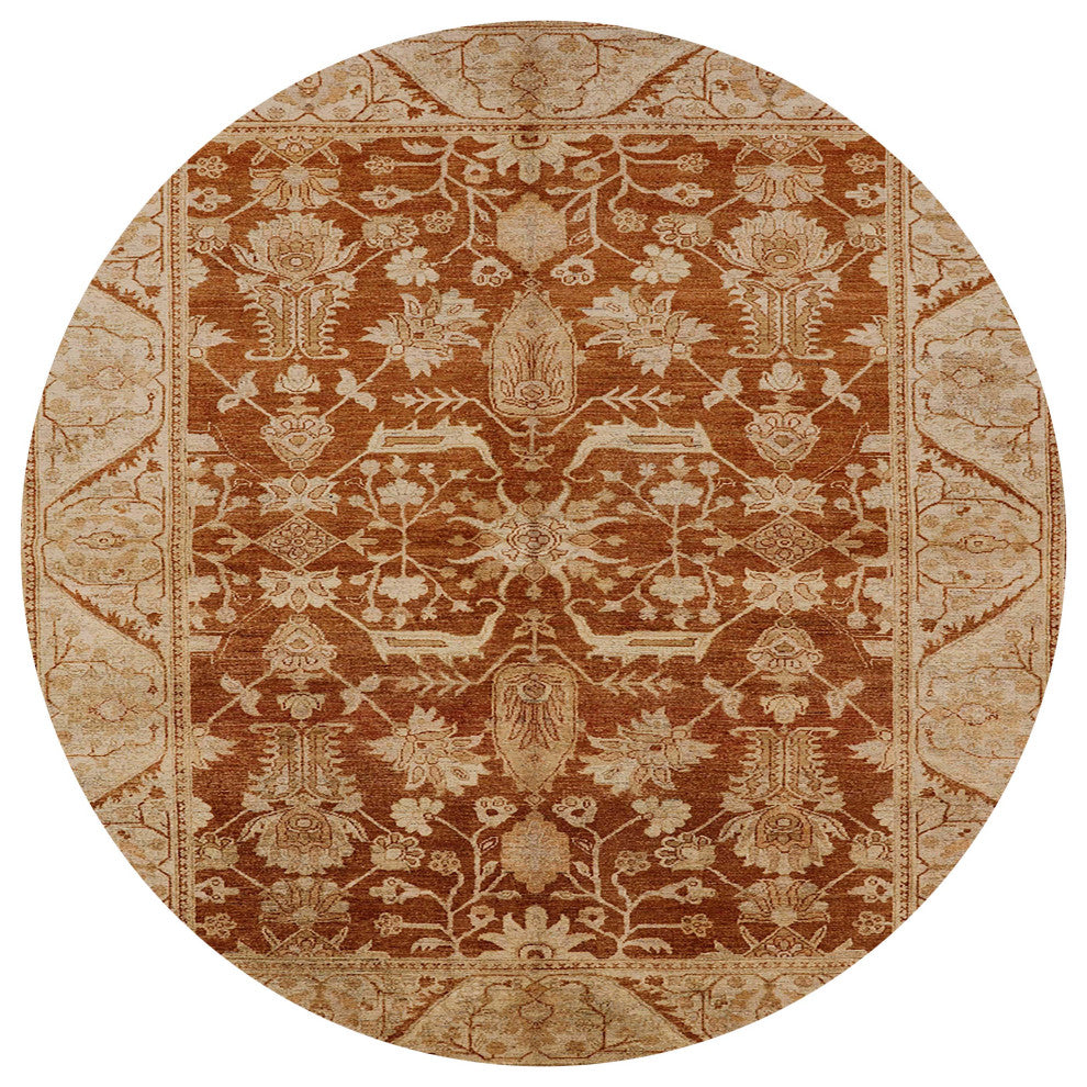 Ahgly Company Indoor Round Mid-Century Modern Area Rugs, 7' Round