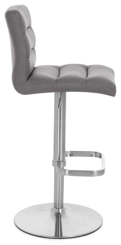 Lush Adjustable Height Swivel Bar Stool - Trumpet Base, Slate