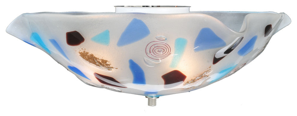 18 Wide Organic Festival Glass Flushmount