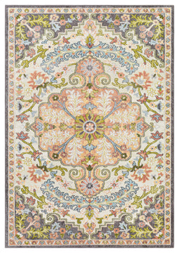 Surya New Mexico NWM-2340 8'10"x12' Rug, Charcoal/Cream/White/Green/Green/Blue