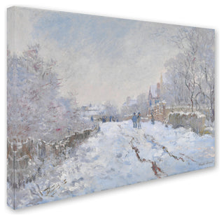 Monet 'Snow At Argenteuil' Canvas Art, 47 x 35